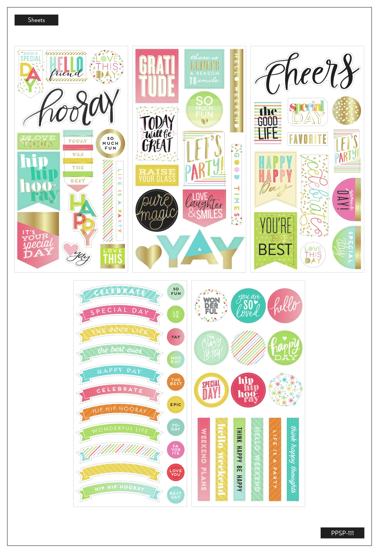 I Love Today - 5 Sticker Sheets - Image 4