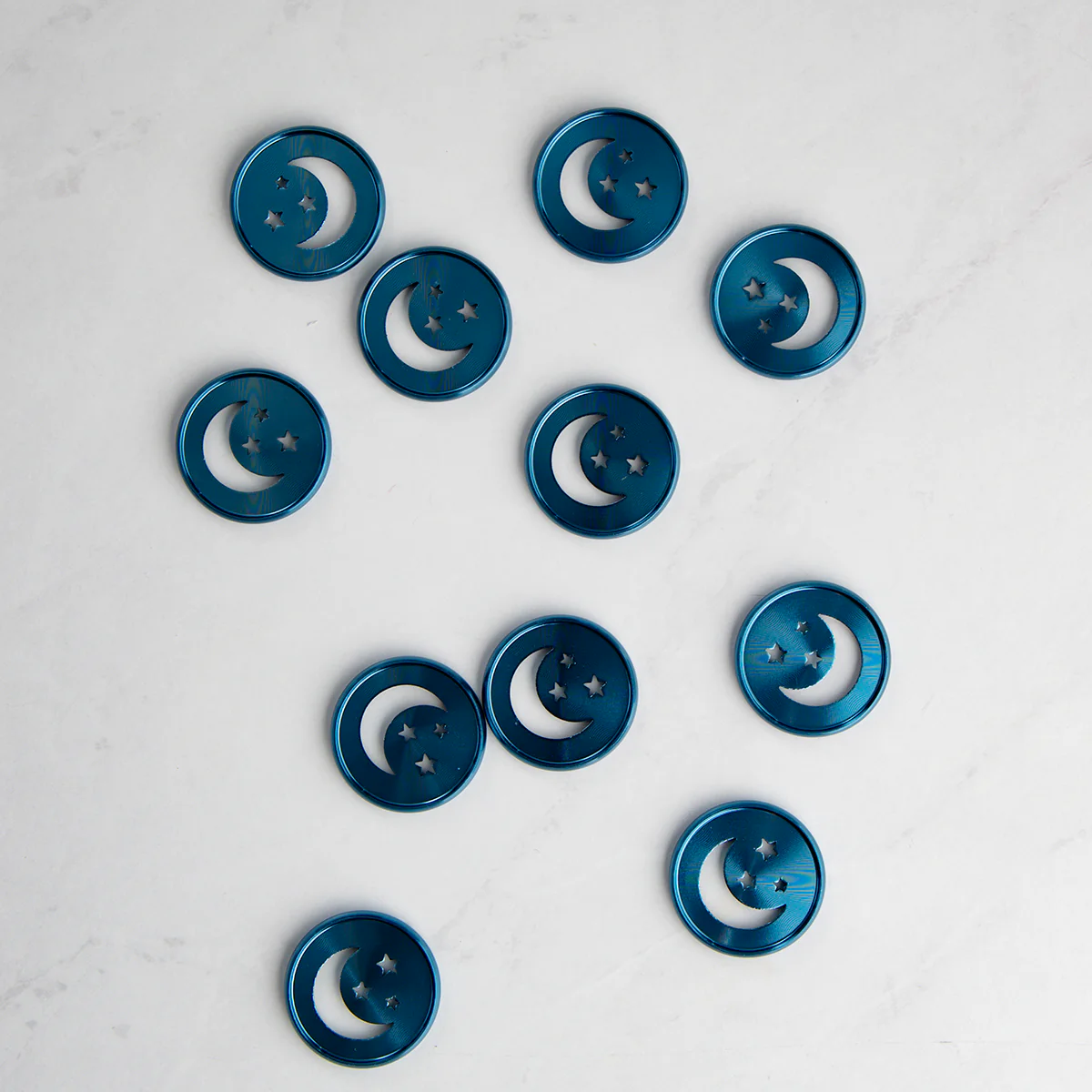 Indigo Starry Moon Cutout - Medium Metal Disc Set - Image 3