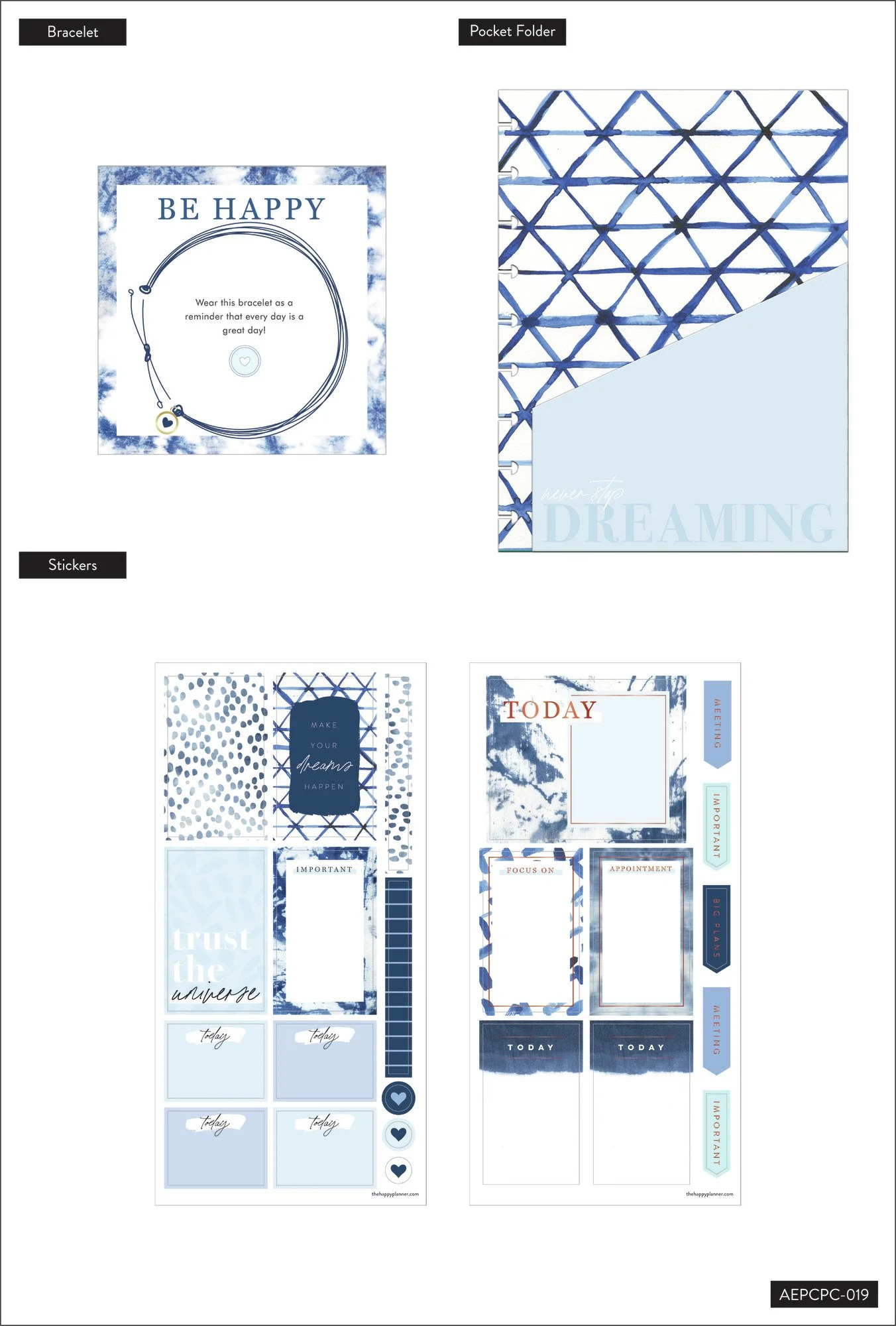 Indigo Tie Dye Classic Planner Companion - Image 6