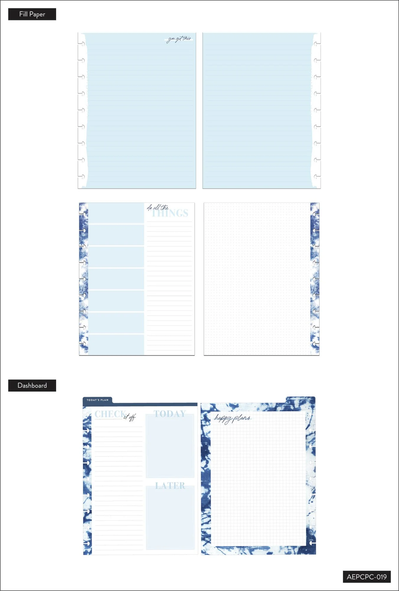Indigo Tie Dye Classic Planner Companion - Image 8