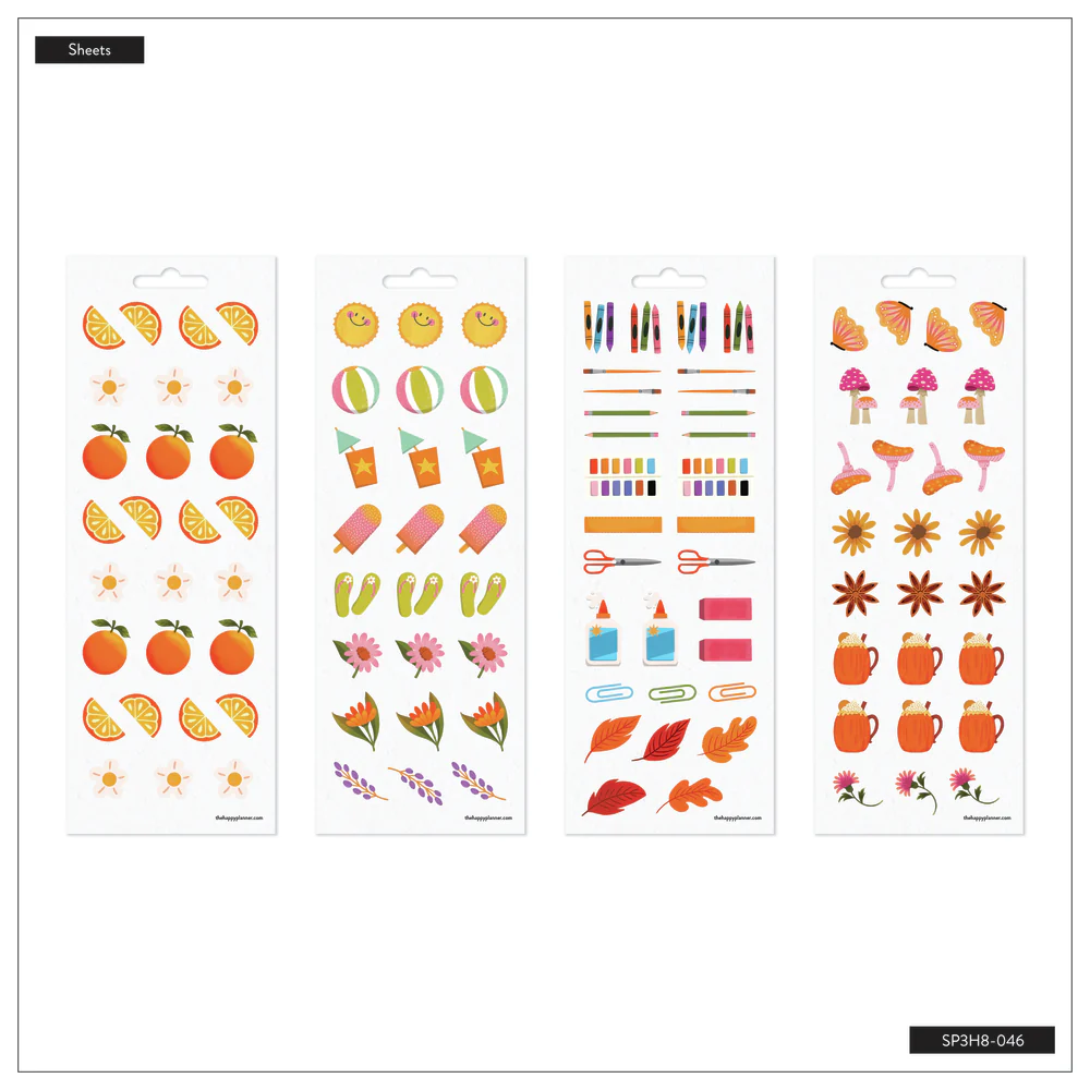 Jess Miller Draws x Happy Planner Seasonal Teacher - 8 Sticker Sheets - Image 5