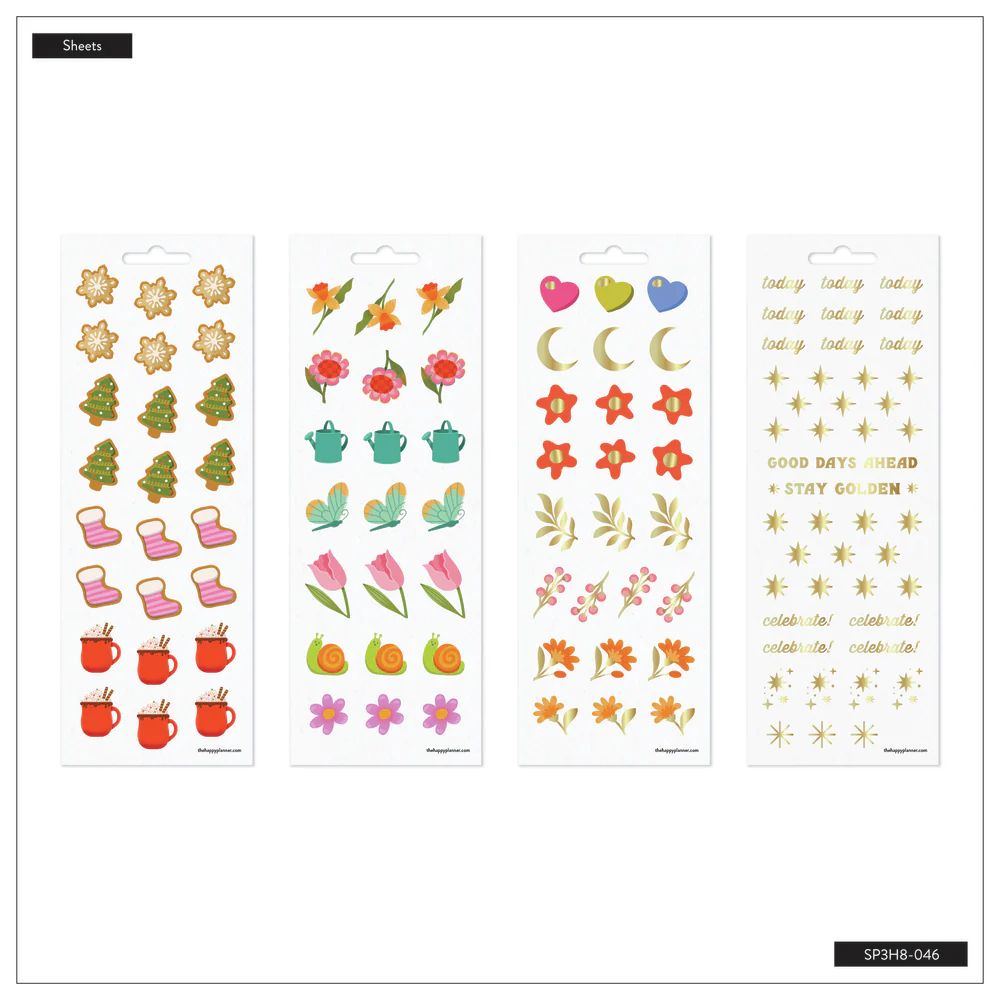 Jess Miller Draws x Happy Planner Seasonal Teacher - 8 Sticker Sheets - Image 6