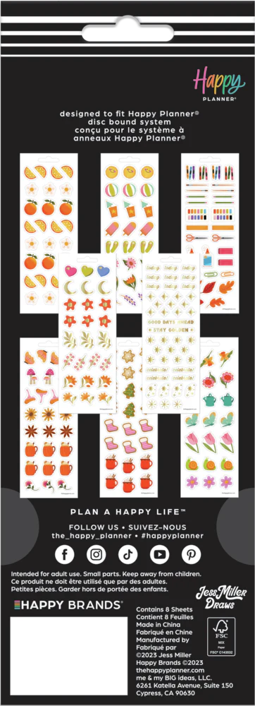 Jess Miller Draws x Happy Planner Seasonal Teacher - 8 Sticker Sheets - Image 7