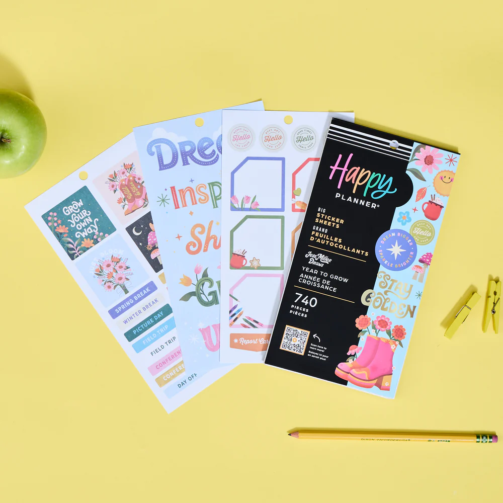 Jess Miller Draws x Happy Planner Seasonal Teacher - Value Pack Stickers - Big - Image 4