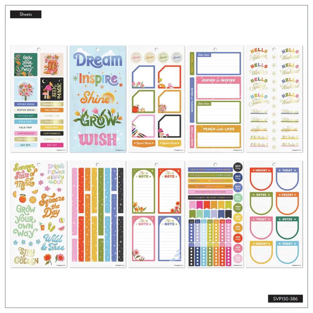 Jess Miller Draws x Happy Planner Seasonal Teacher - Value Pack Stickers - Big - Image 6
