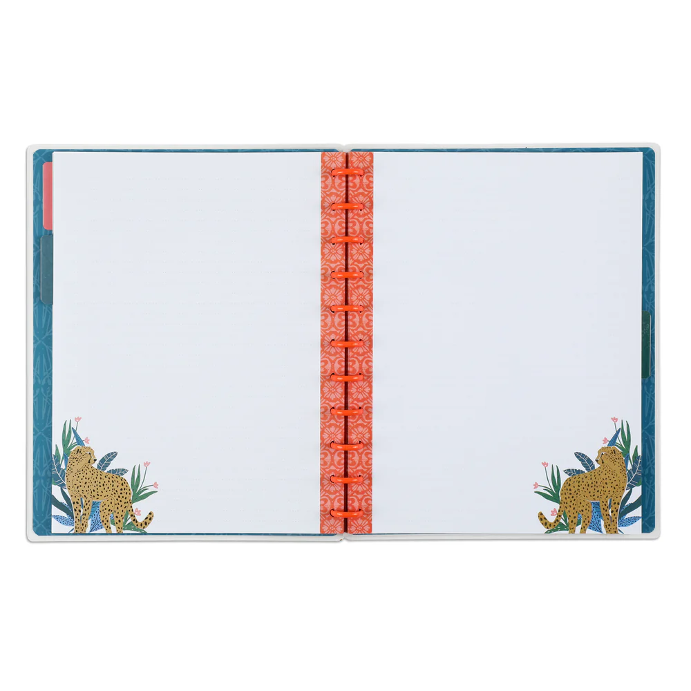 Jewel Tone Jungle Big Notebook - Dot Lined Pages - 60 Sheets - Image 2
