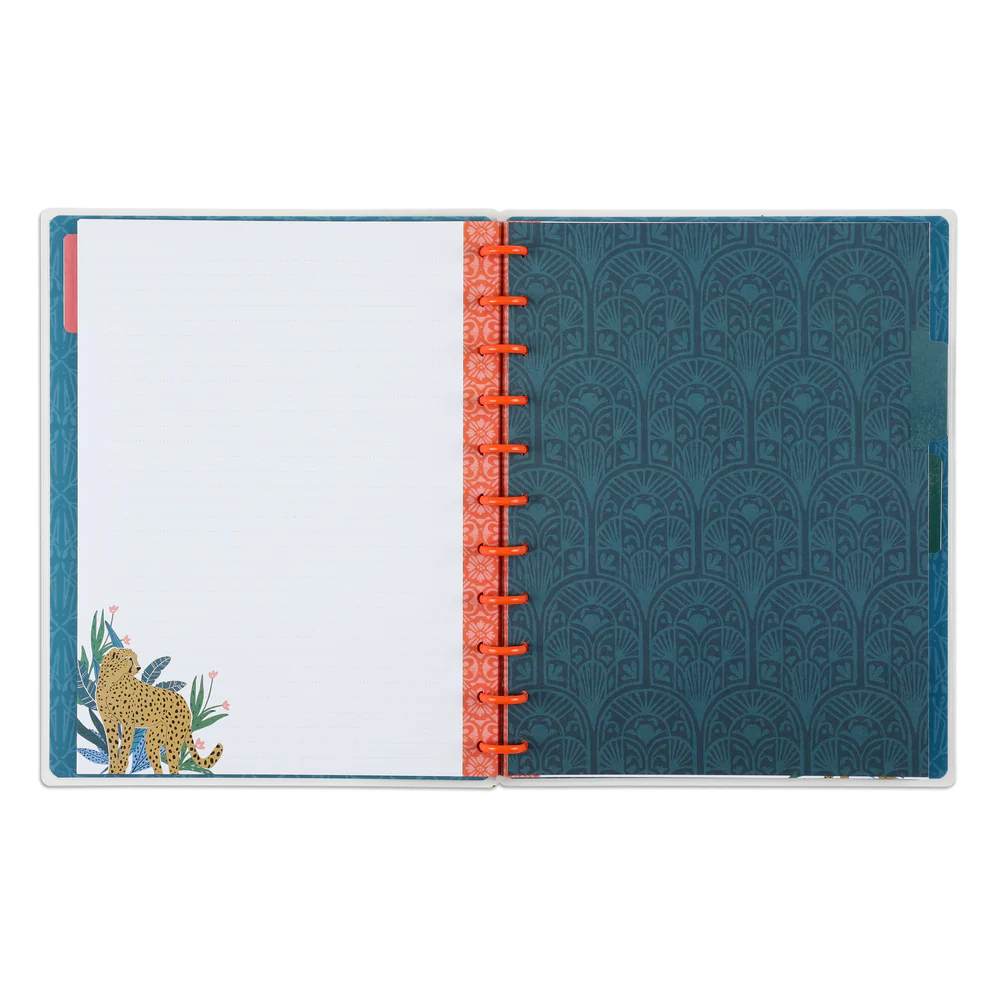 Jewel Tone Jungle Big Notebook - Dot Lined Pages - 60 Sheets - Image 3