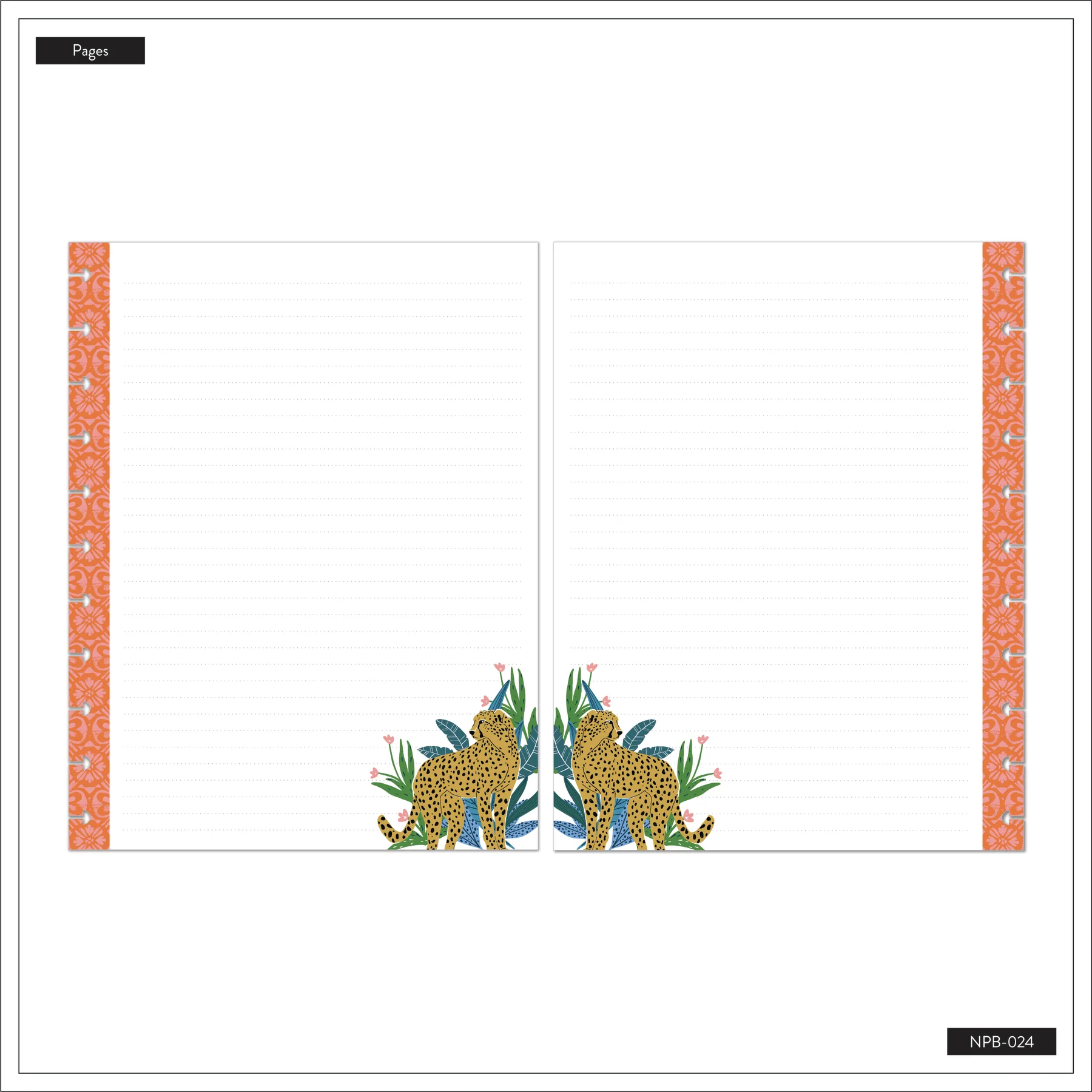 Jewel Tone Jungle Big Notebook - Dot Lined Pages - 60 Sheets - Image 7