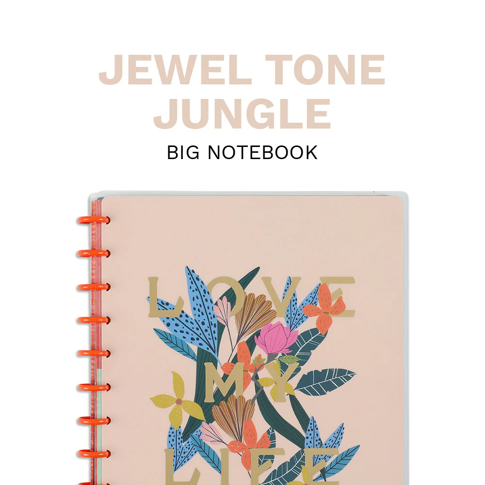 Jewel Tone Jungle Big Notebook - Dot Lined Pages - 60 Sheets - Image 9
