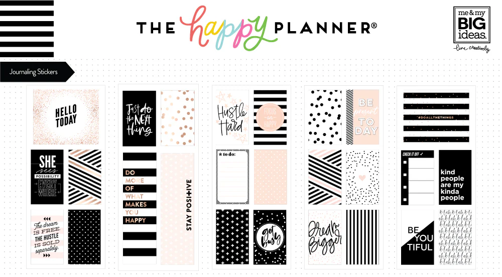 Journaling (Flip) Stickers - Black & White - Image 2