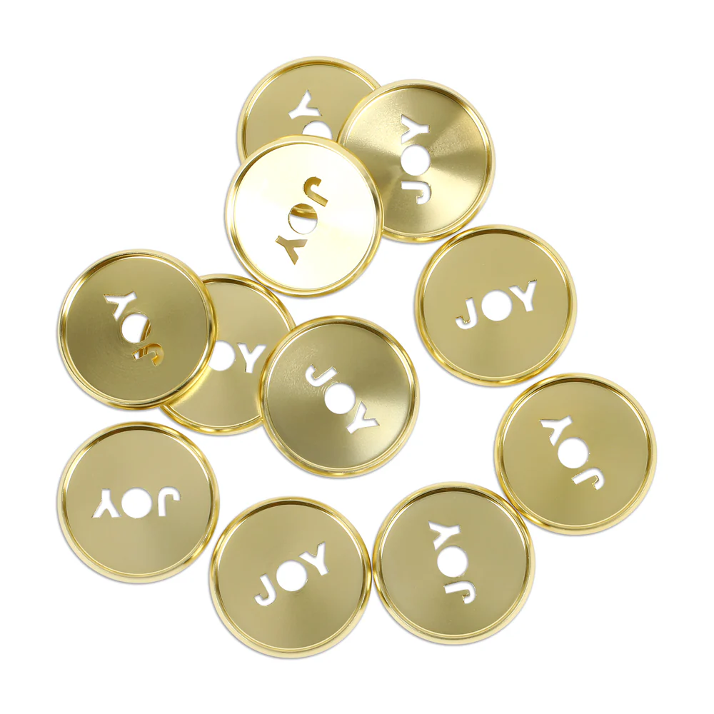 Joy Cutout Medium Metal Discs - Gold - Image 3