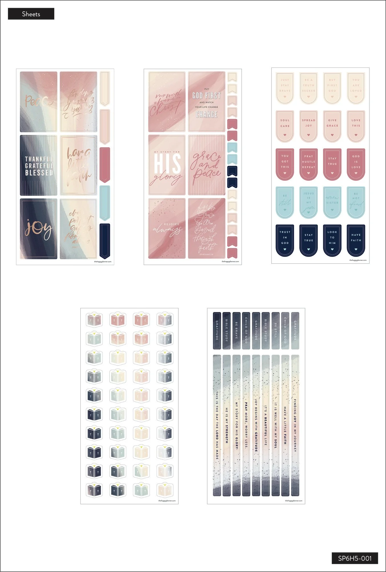 Joy & Faith - 5 Sticker Sheets - Image 3