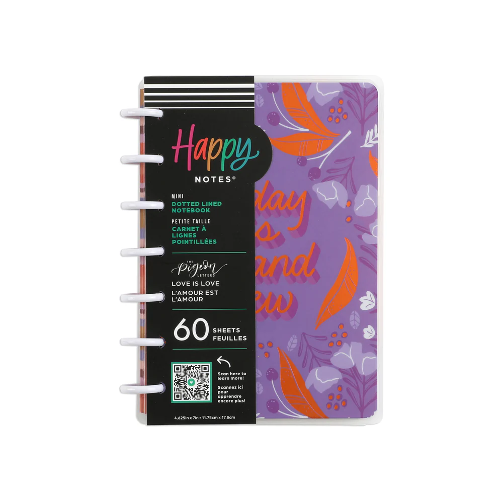 Love is Love Happy Planner x The Pigeon Letters - Dotted Lined Mini Notebook - 60 Sheets - Image 9