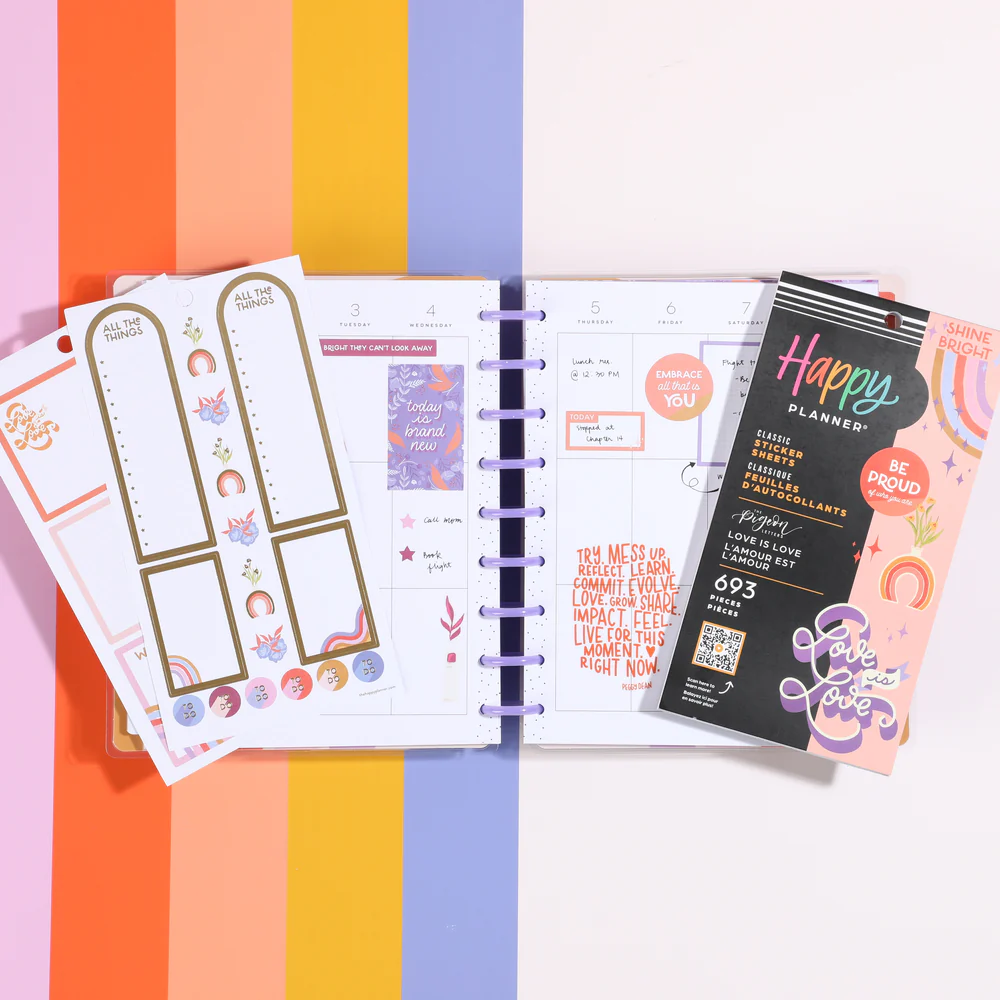 Love is Love Happy Planner x The Pigeon Letters - Value Pack Stickers - Image 3