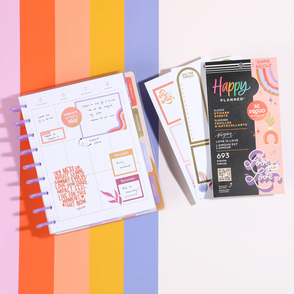 Love is Love Happy Planner x The Pigeon Letters - Value Pack Stickers - Image 5