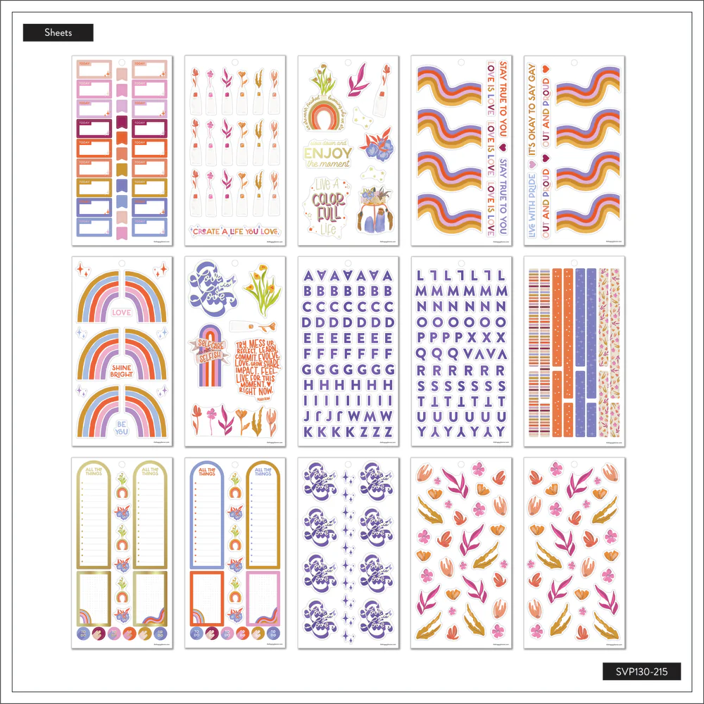 Love is Love Happy Planner x The Pigeon Letters - Value Pack Stickers - Image 7