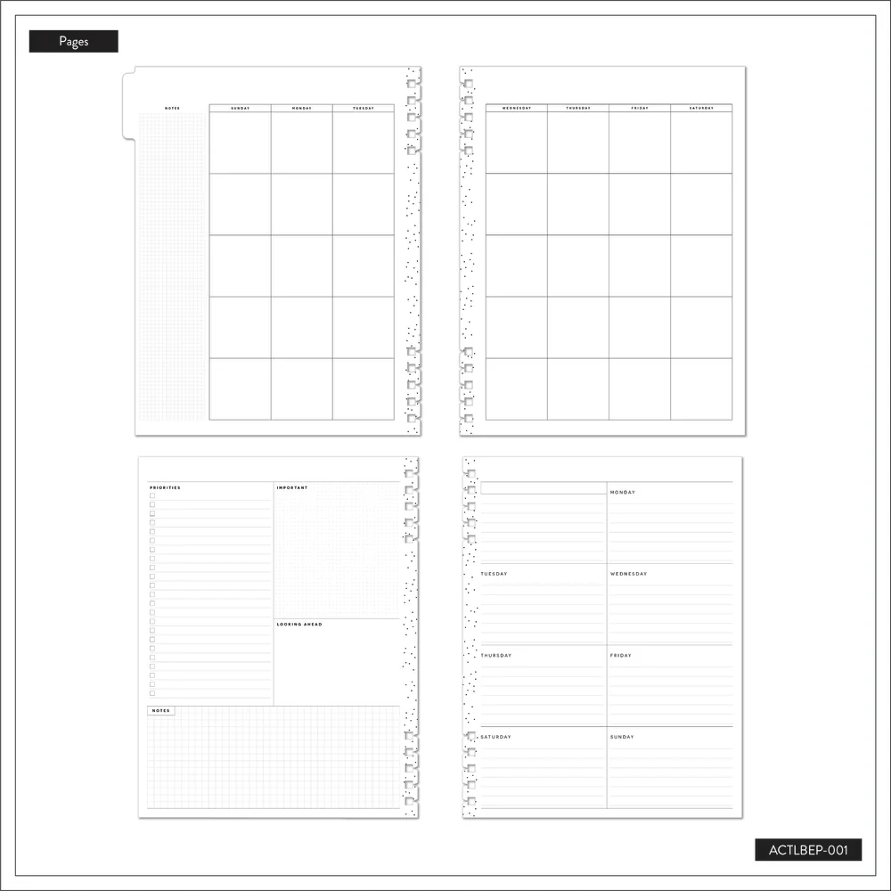 Lush Linens - Big Customizable Spiral Planner Dashboard Extension Pack - 6 Months - Image 4