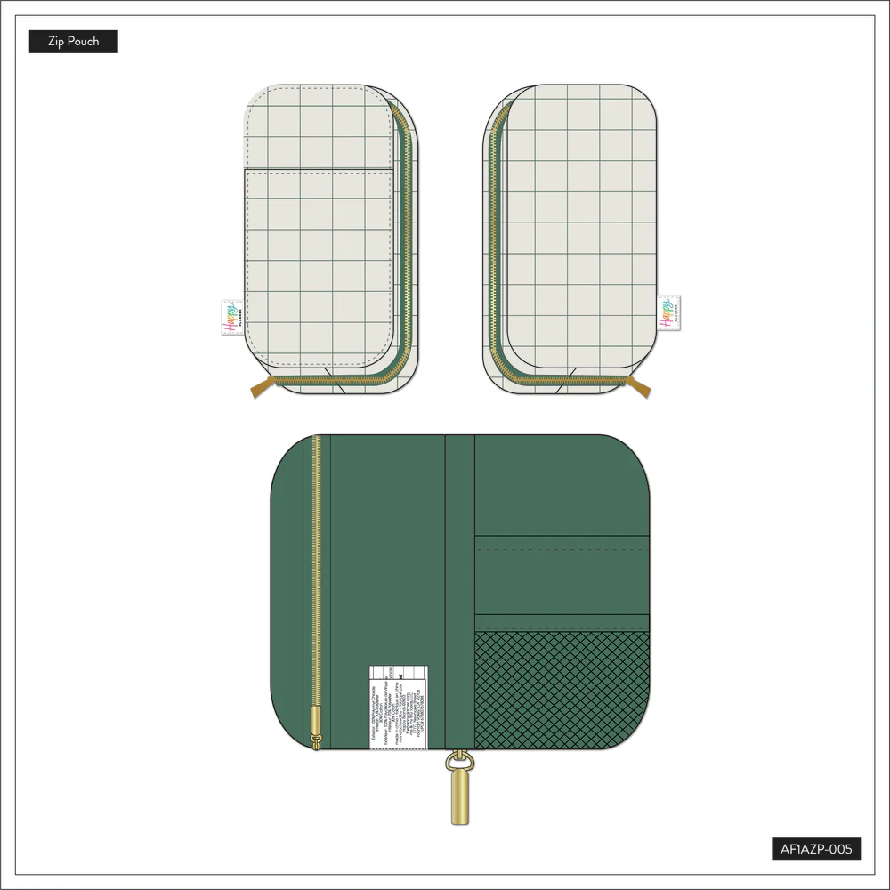 Mauve & Moss - Banded Accessory Zip Pouch - Image 6