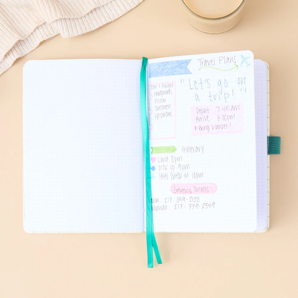 Mauve & Moss - Bullet Dot Grid Happy Journal - 80 Sheets - 160 GSM Paper - Image 2