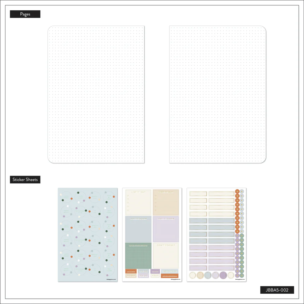 Mauve & Moss - Bullet Dot Grid Happy Journal - 80 Sheets - 160 GSM Paper - Image 7