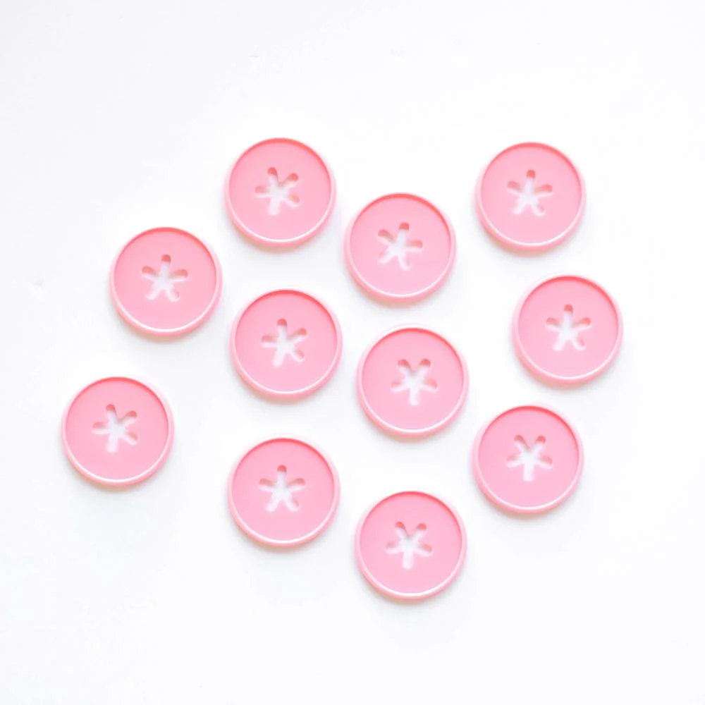 Flower Cutout Medium Disc Set - Bubblegum Pink - Image 3