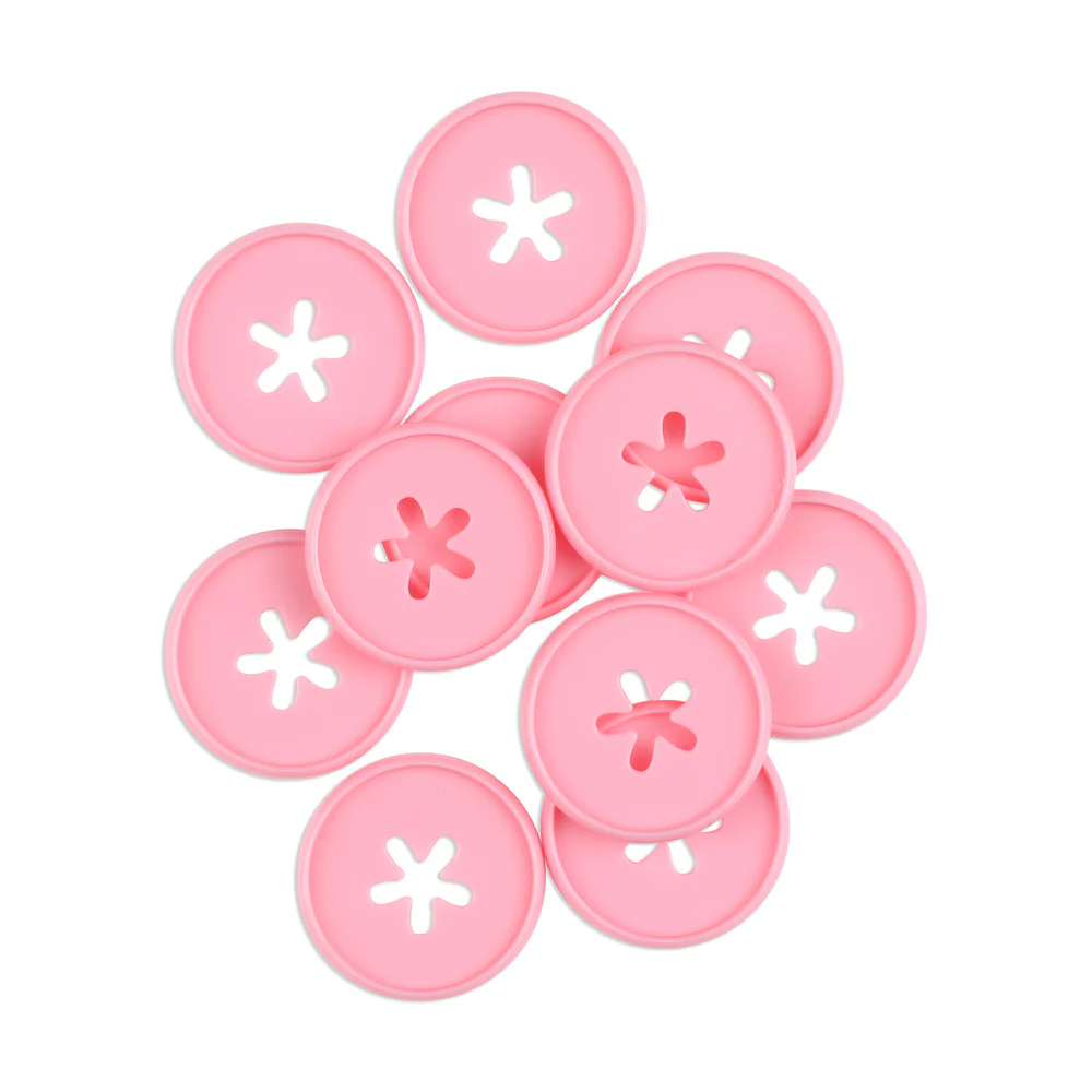 Flower Cutout Medium Disc Set - Bubblegum Pink - Image 4