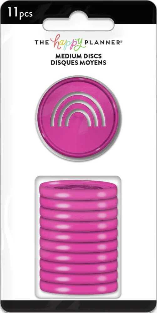 Rainbow Cutout Medium Disc Set - Bright Pink - Image 4