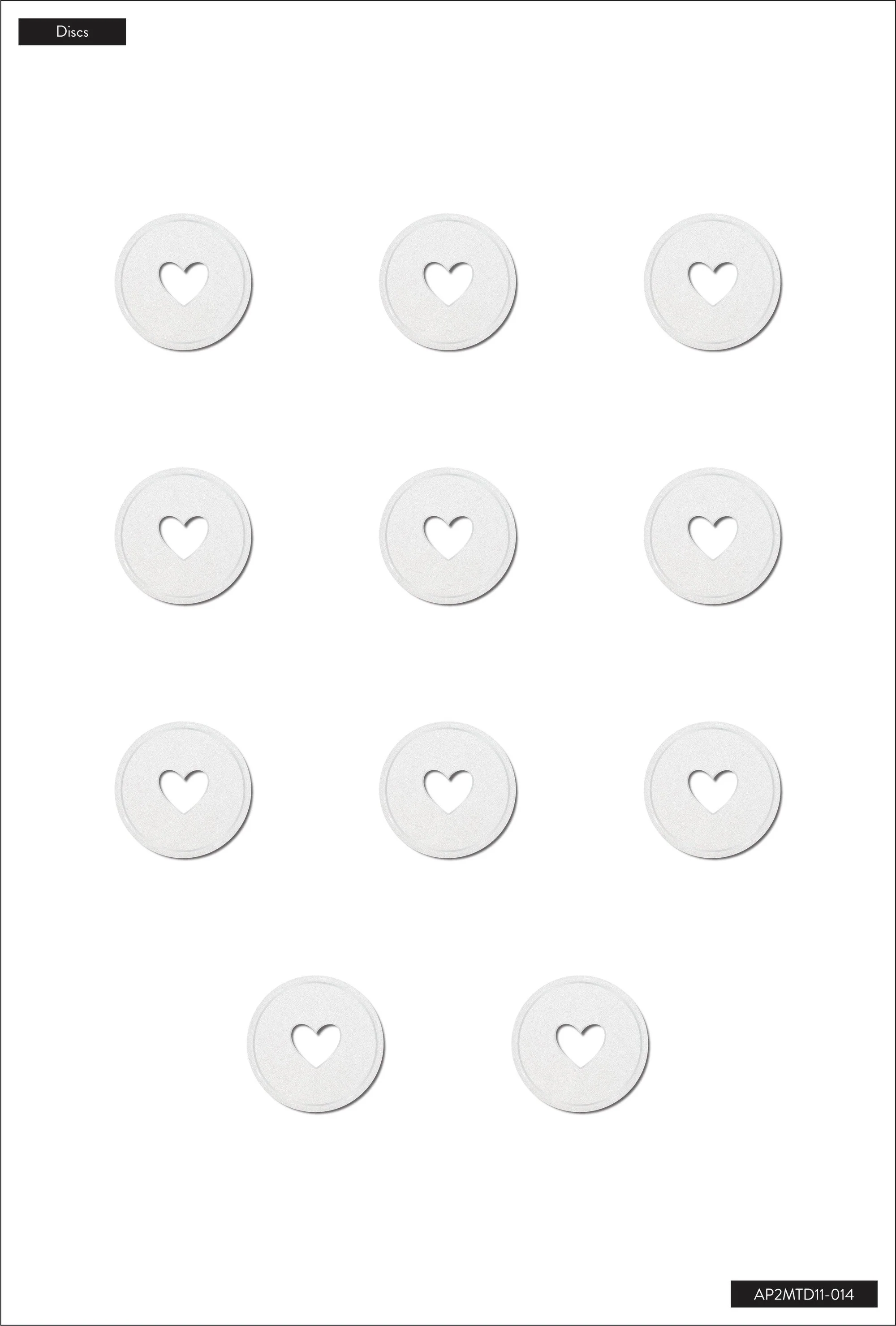 Medium Metal Discs - Winter White - Image 4