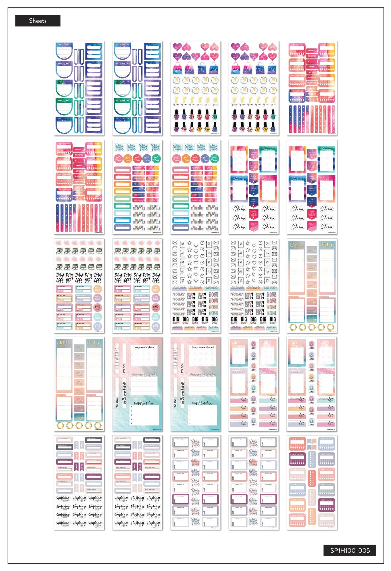 Mega Value Pack Stickers - 100 Sheets - All the Essentials - Image 2