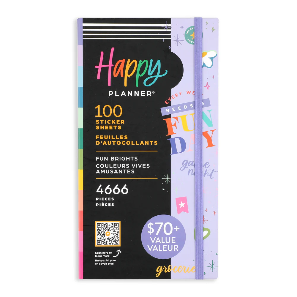 Mega Value Pack Stickers - 100 Sheets - Fun Brights