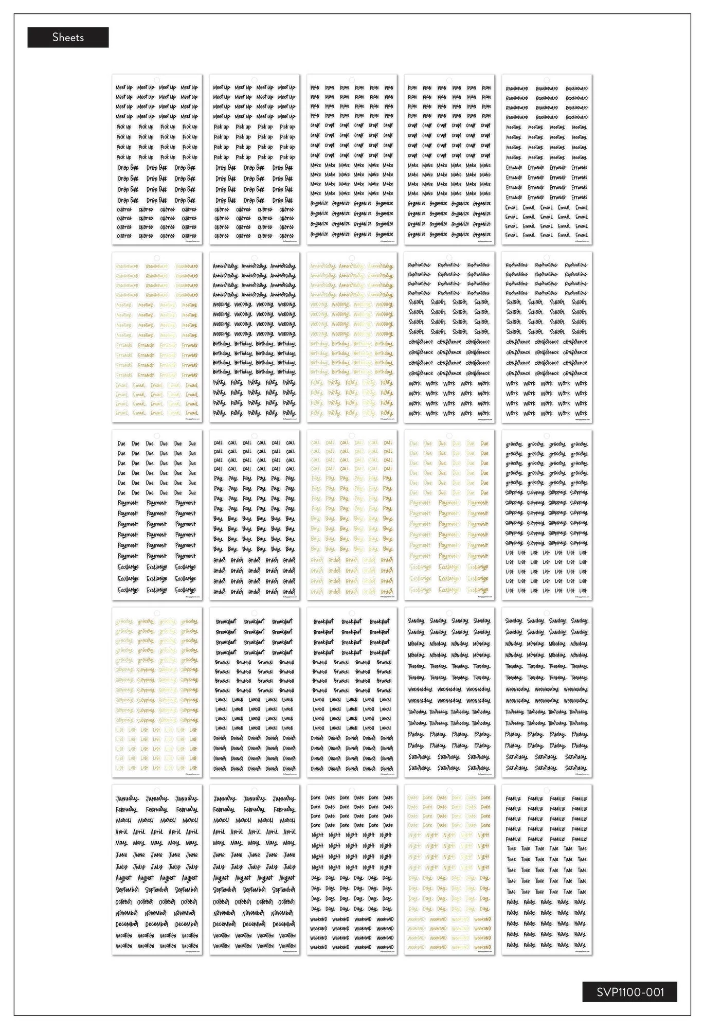 Mega Value Pack Stickers - Flowers & Notes - 100 Sheets - Image 8
