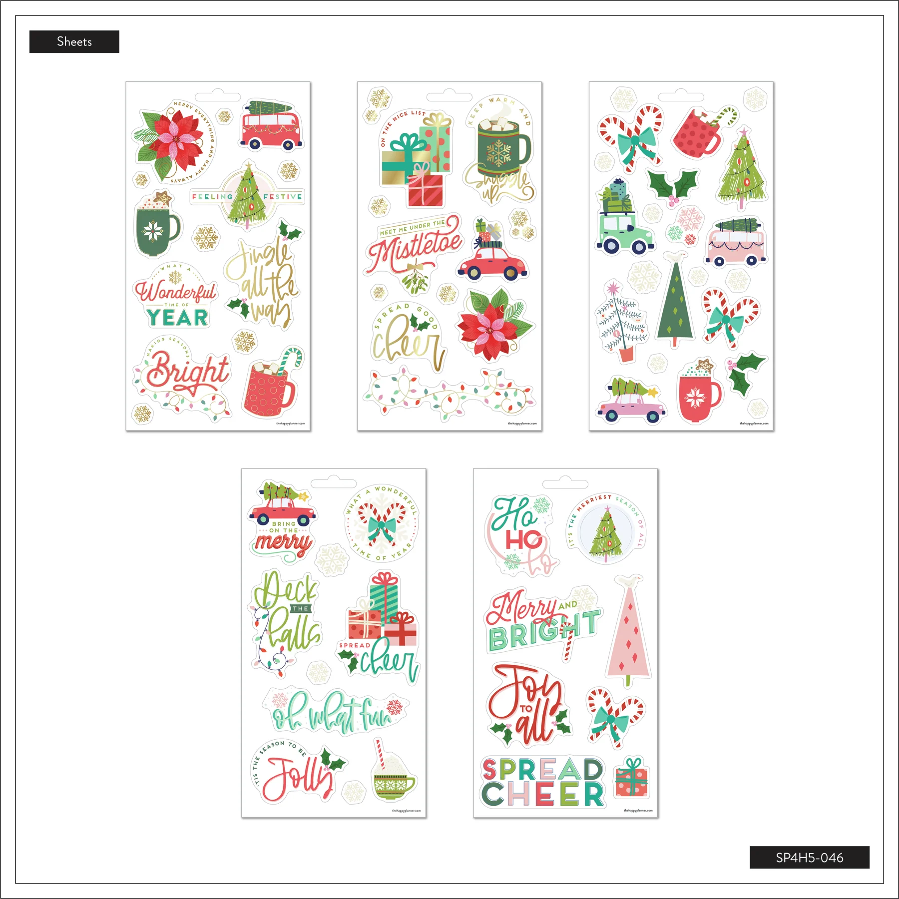 Merry Christmas Stickers - 5 Sheets - Image 6