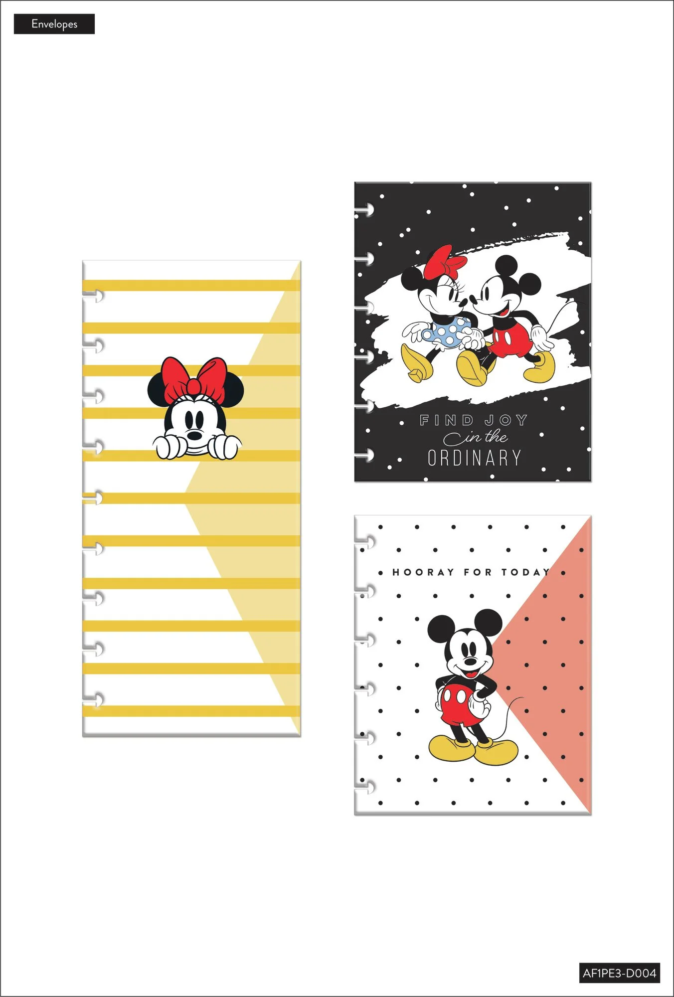 Mickey Mouse and Minnie Mouse Snap In Envelopes - 3 Pack - Image 5