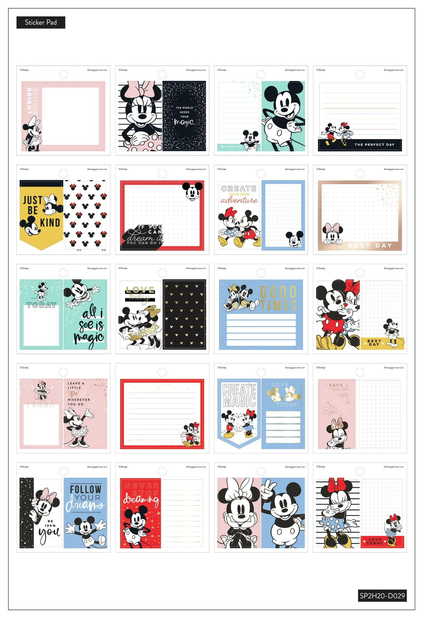 Mickey Mouse and Minnie Mouse Tiny Stickers Pad - Image 3
