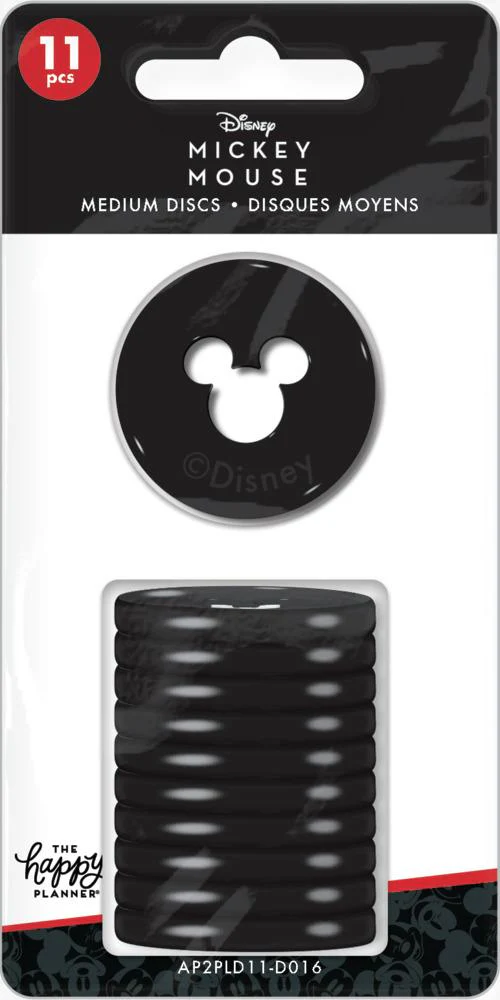 Mickey Mouse Medium Plastic Disc Set - Black - Image 5