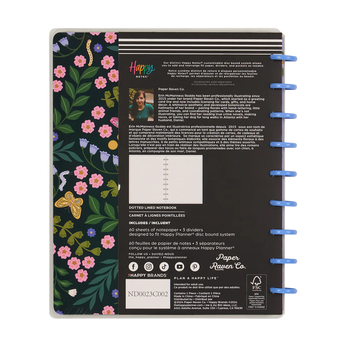 Midnight Meadow - Dotted Lined Classic Notebook - 60 Sheets - Image 16