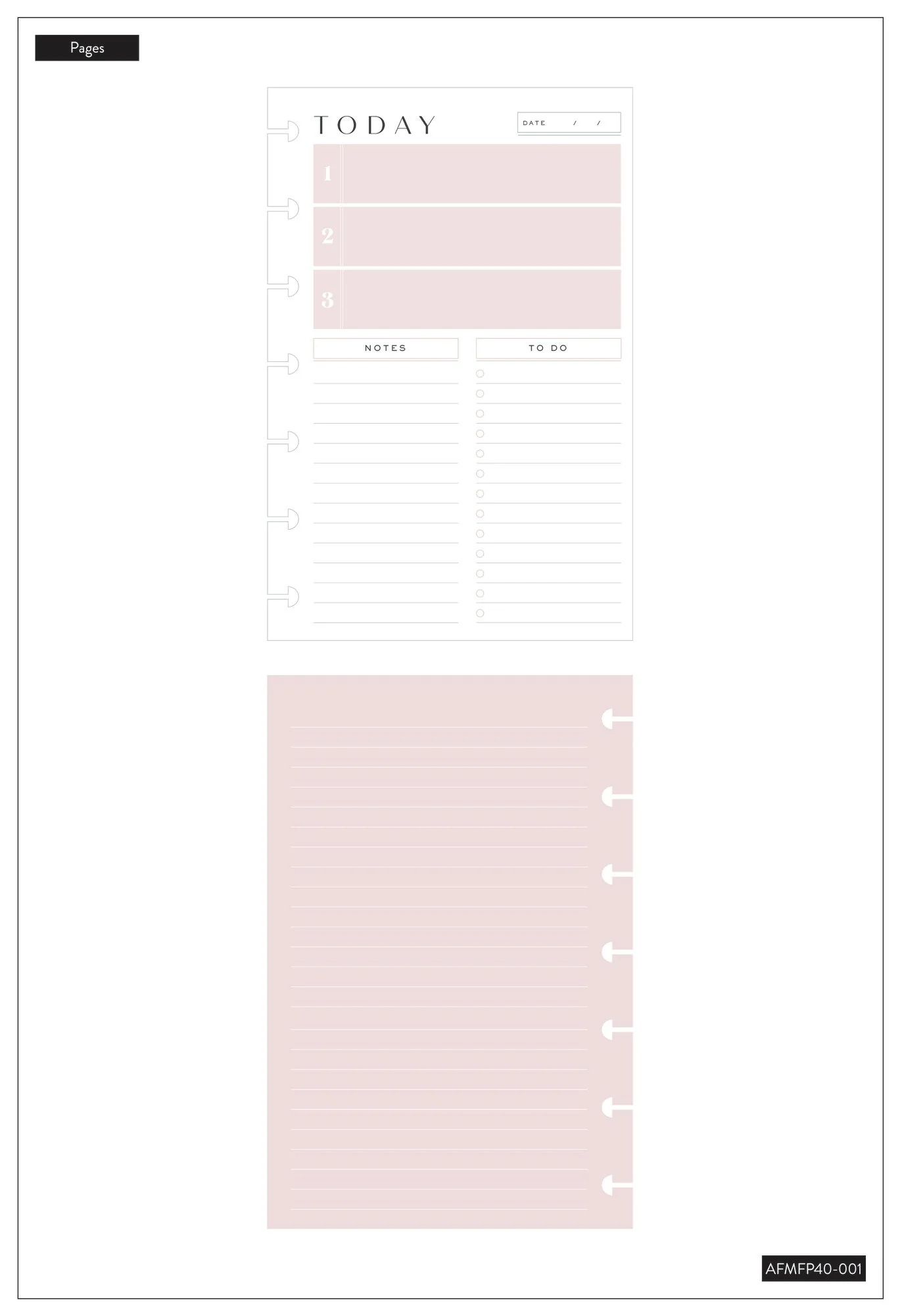 Minimalist Mini Filler Paper - Daily Schedule & To Dos - Image 4