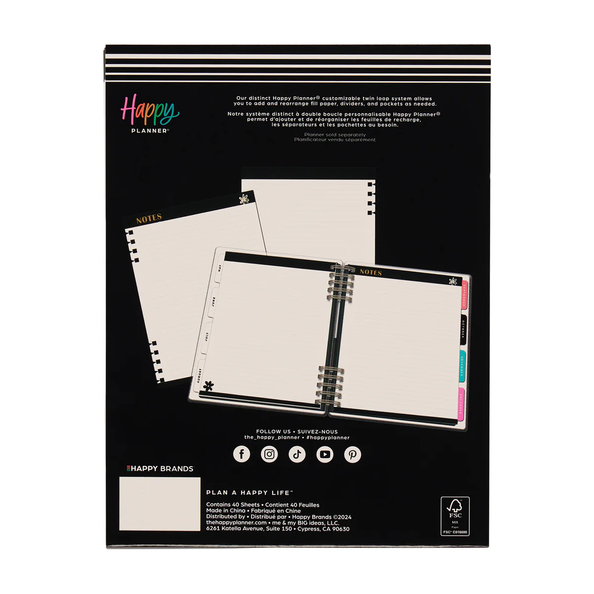 Mod Sketches - Dotted Lined Classic Customizable Spiral Filler Paper - 40 Sheets - Image 10