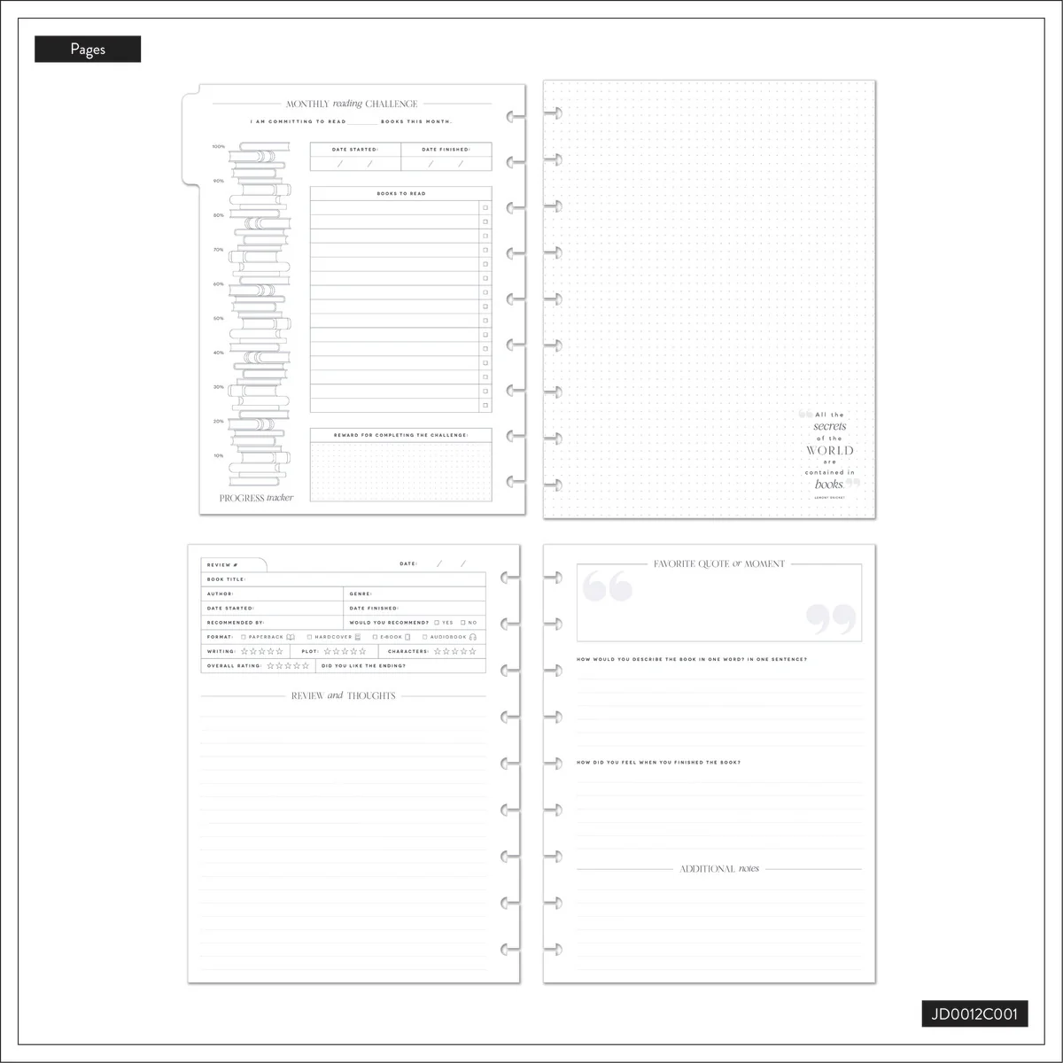 Modern Bookish - Classic Guided Reading Journal - 80 Sheets - Image 22
