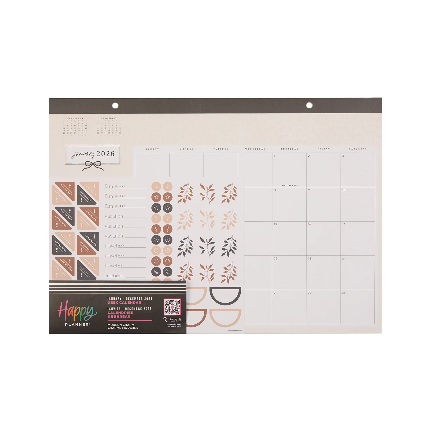 Modern Charm - Small Desk Calendar - 12 Months - Image 14