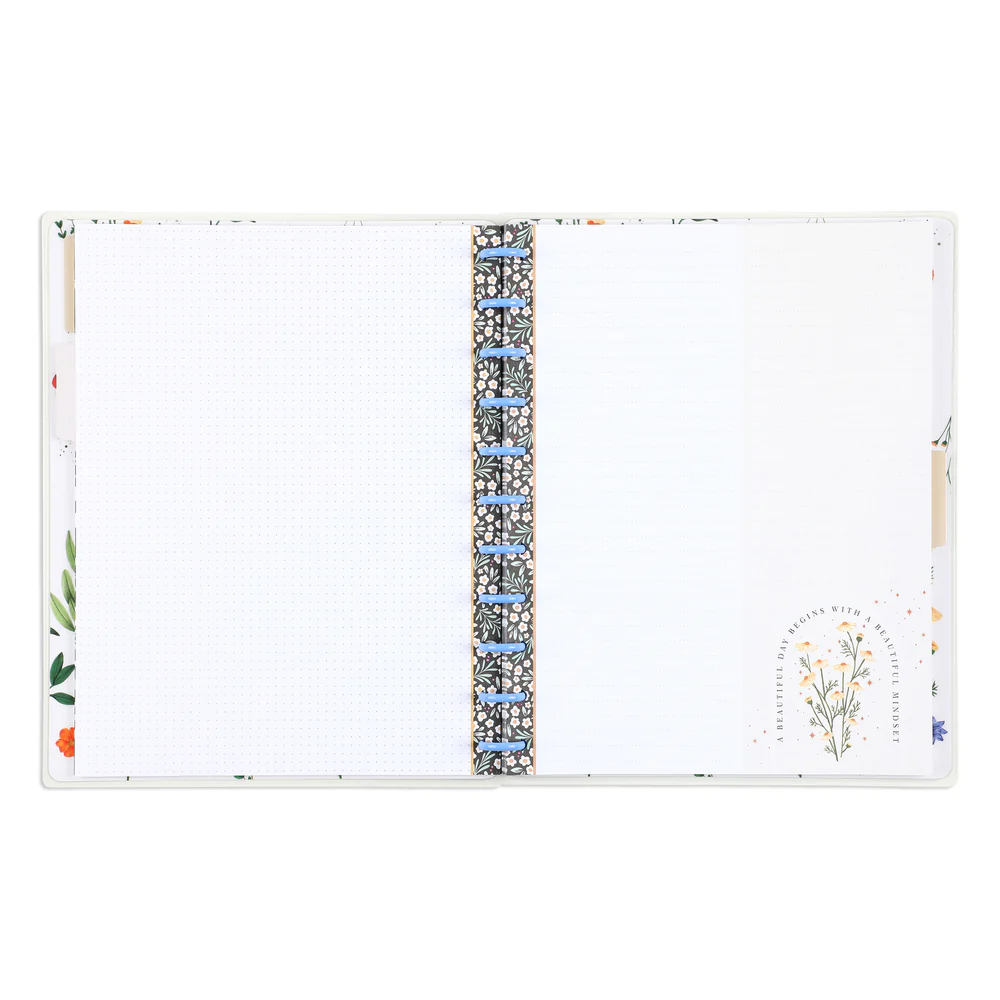 Moody Blooms - Dot Grid + Dotted Lined Checklist Big Notebook - 60 Sheets - Image 5