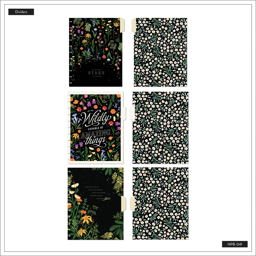 Moody Blooms - Dot Grid + Dotted Lined Checklist Big Notebook - 60 Sheets - Image 6