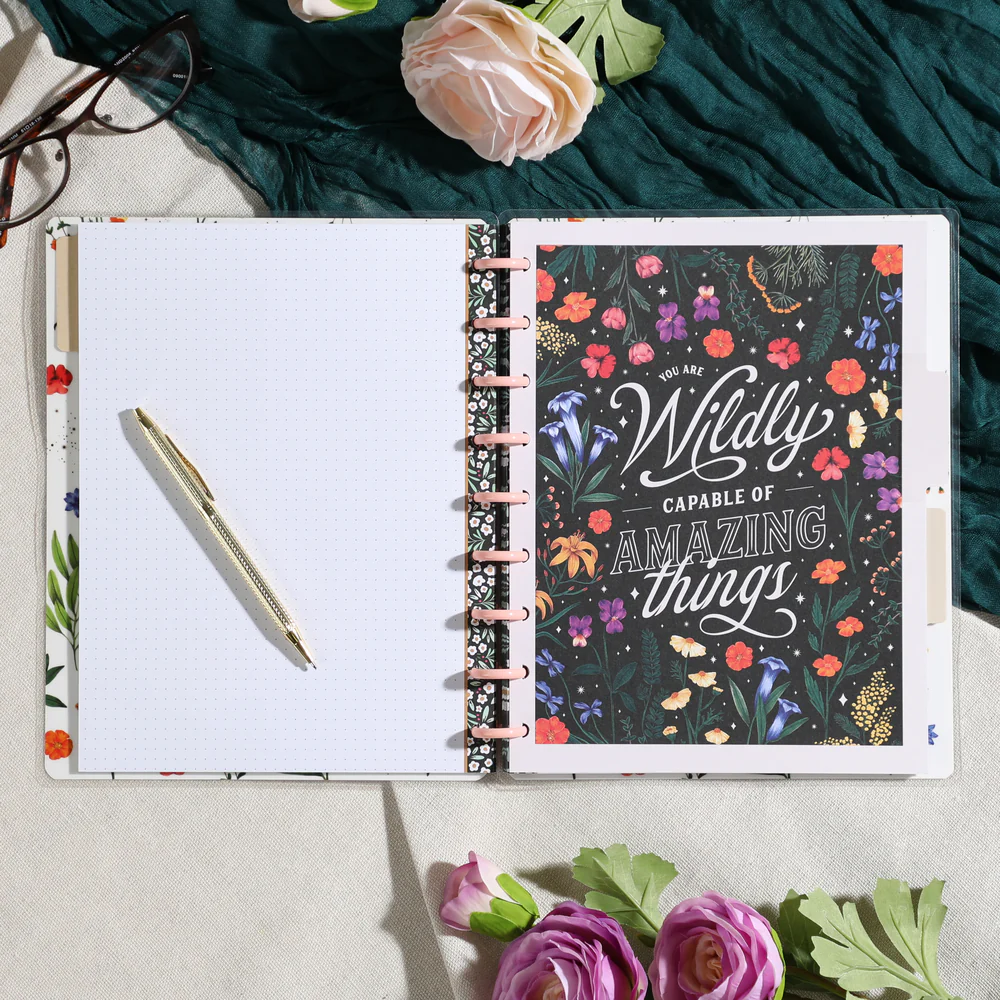 Moody Blooms - Dotted Lined Classic Notebook - 60 Sheets - Image 4