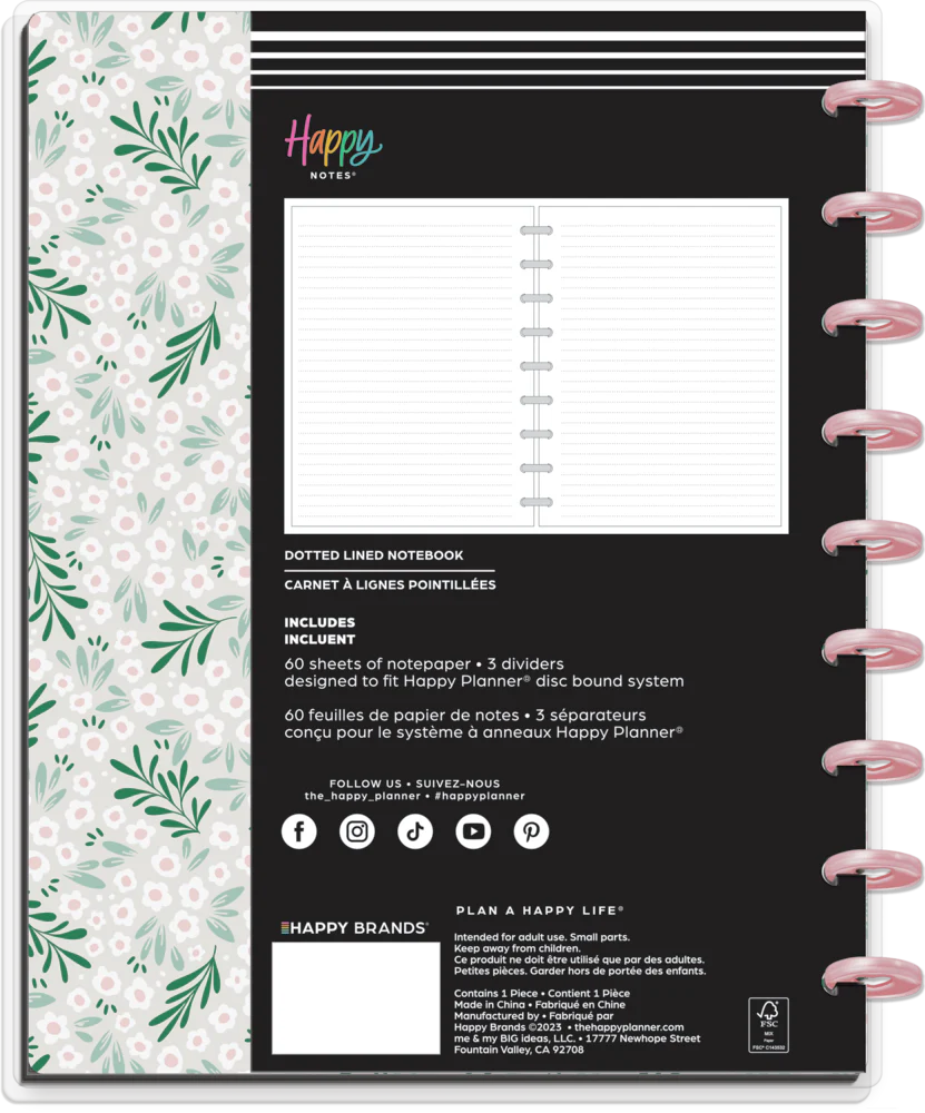 Moody Blooms - Dotted Lined Classic Notebook - 60 Sheets - Image 7