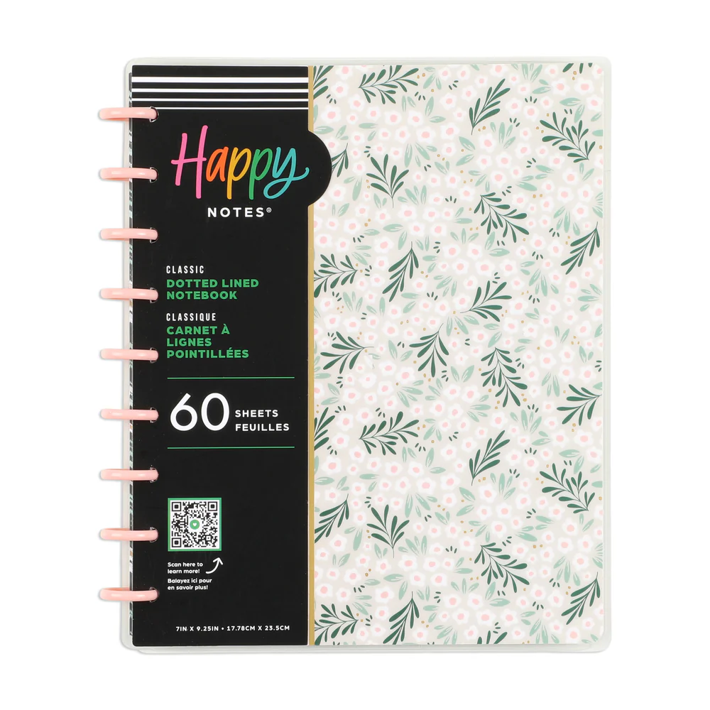 Moody Blooms - Dotted Lined Classic Notebook - 60 Sheets - Image 8
