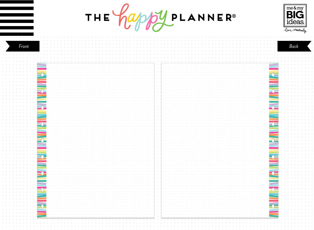 Multi Stripe - Classic Dot Grid Filler Paper - 40 Sheets - Image 2