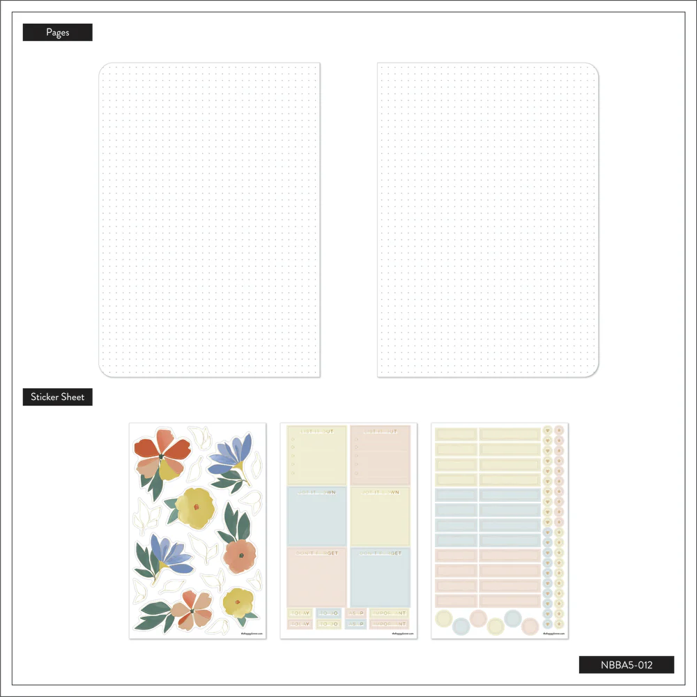 Muted Meadow - Bullet Dot Grid Happy Journal® - 80 Sheets - 160gsm Paper - Image 7