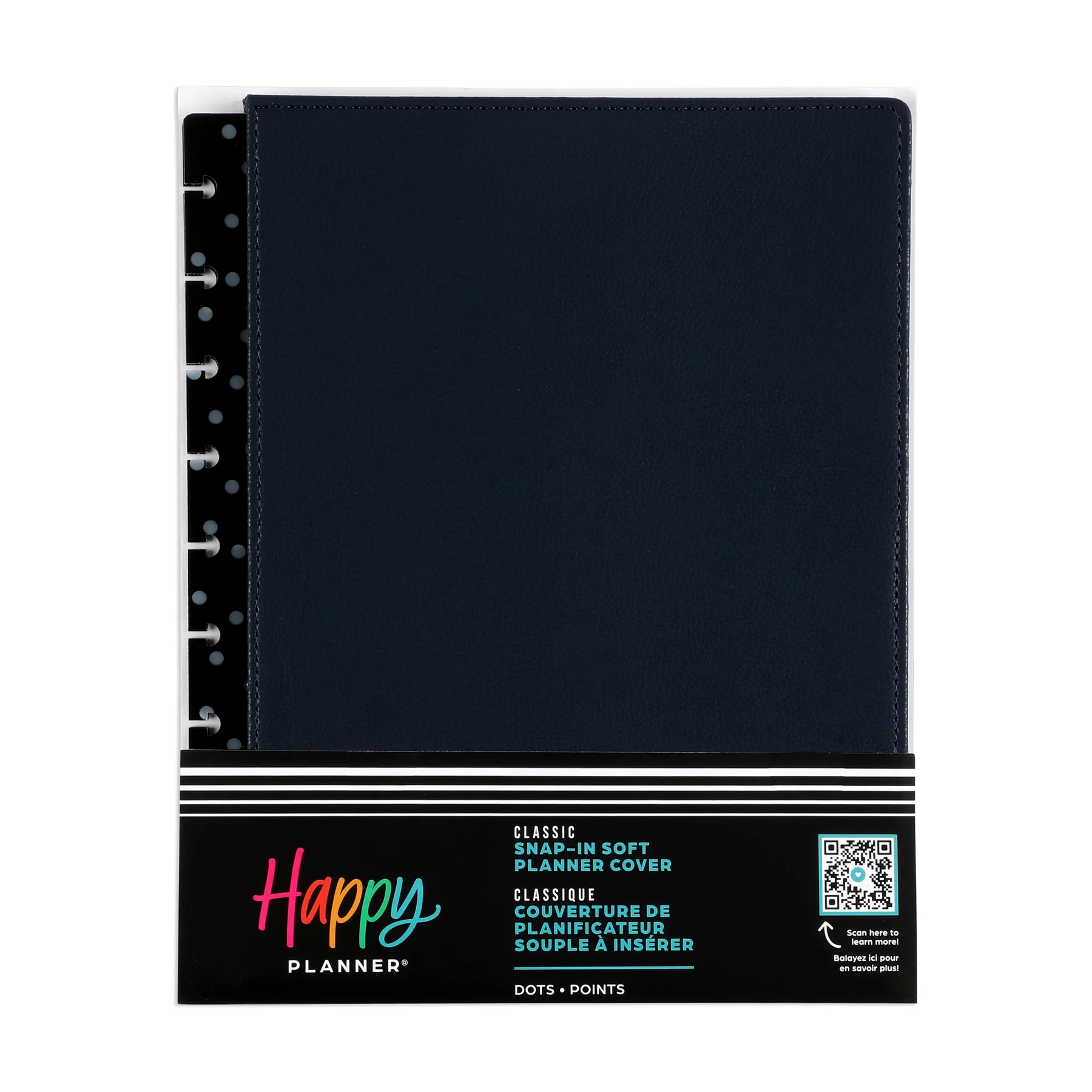 Navy Blue Dots - DELUXE Snap In Classic Planner Cover - Image 6