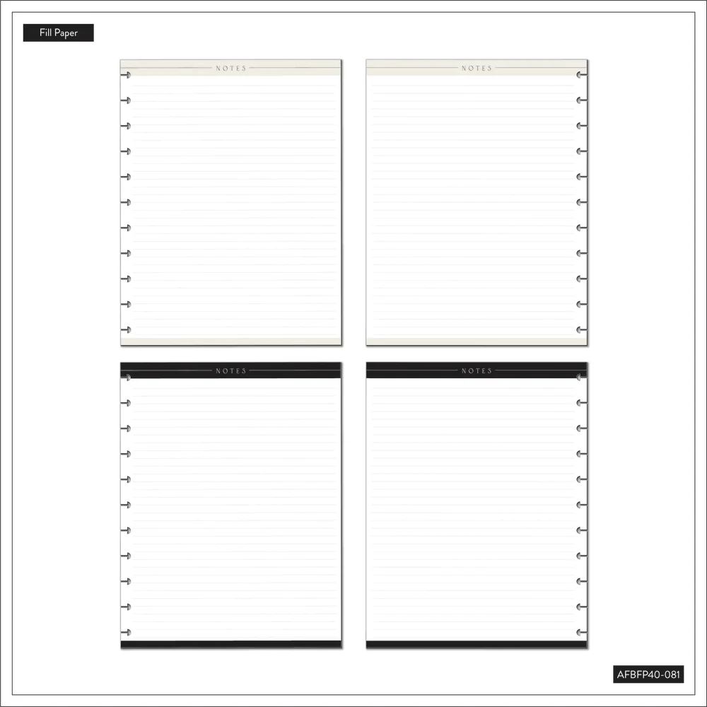 Neutral Chic - Dotted Lined Big Filler Paper - 40 Sheets - Image 4