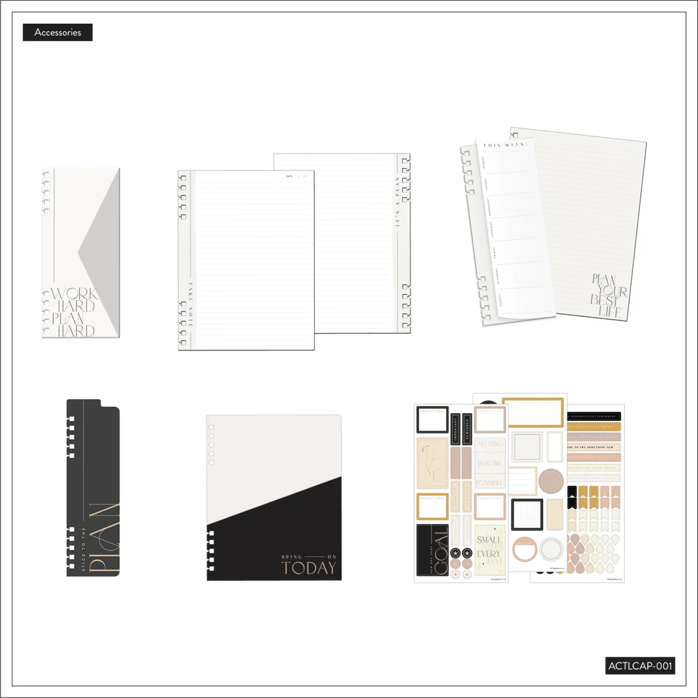 Neutral - Classic Customizable Spiral Planner Accessory Pack - Image 3